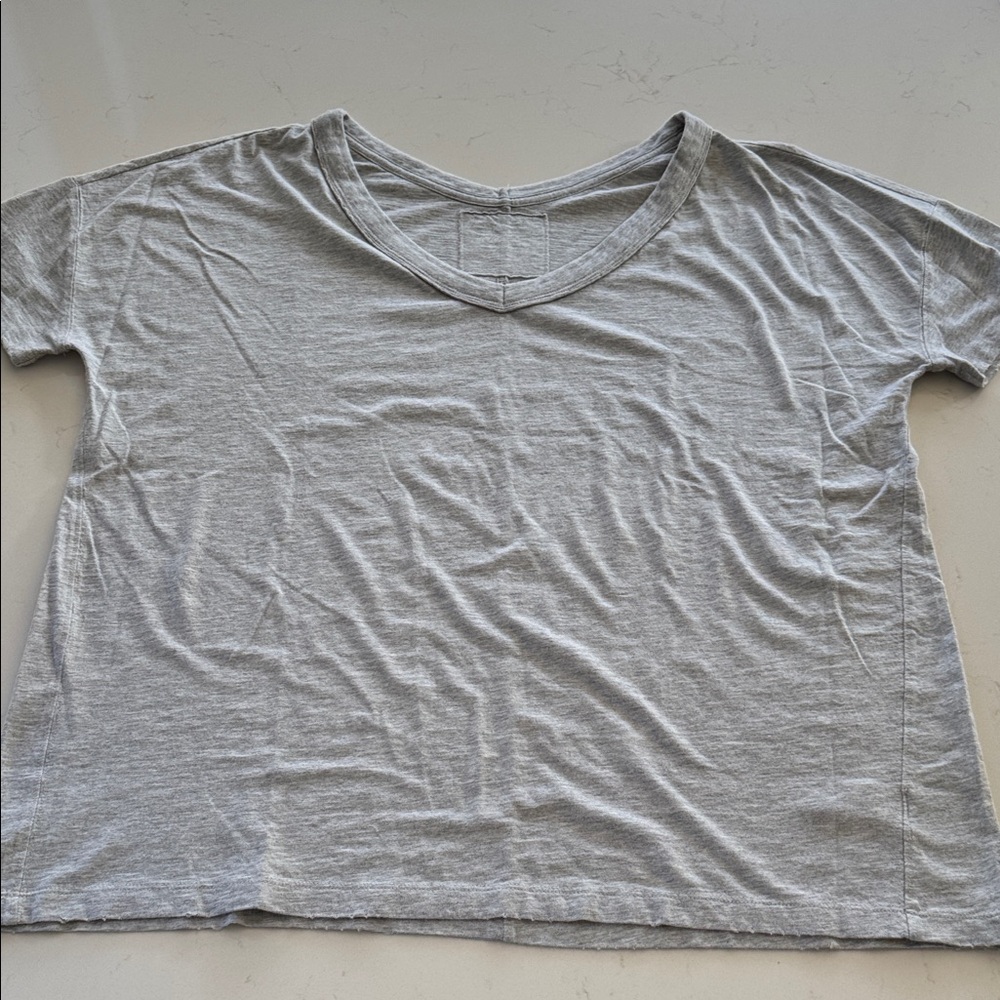 Aerie Heather Gray V-Neck Top Size: S NWOT ✨